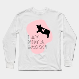 Veggie Funny Vegan Gift Love Pig Long Sleeve T-Shirt